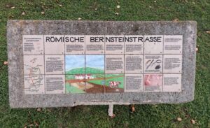 Römische Bernsteinstraße Burgenland - Detailfoto vom Schaupult in Neckenmarkt zum Thema Römischer Gutshof, Ackerbau und Viehzucht